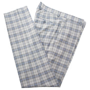 Light Gray Plaid 3-Piece Tailored-fit Suit