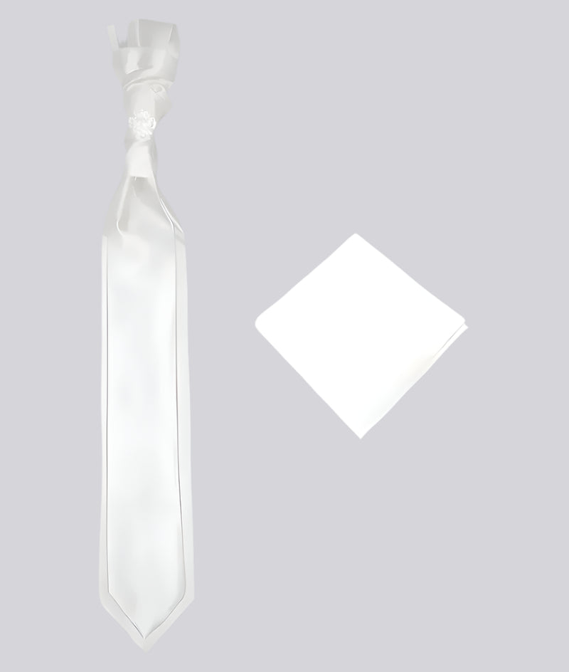 White 2-Layered Tie