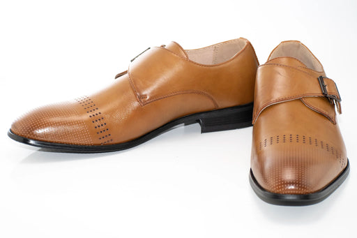 Camel Single Monk-Strap Dress Shoe