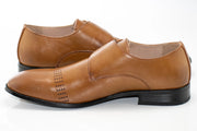 Camel Single Monk-Strap Dress Shoe