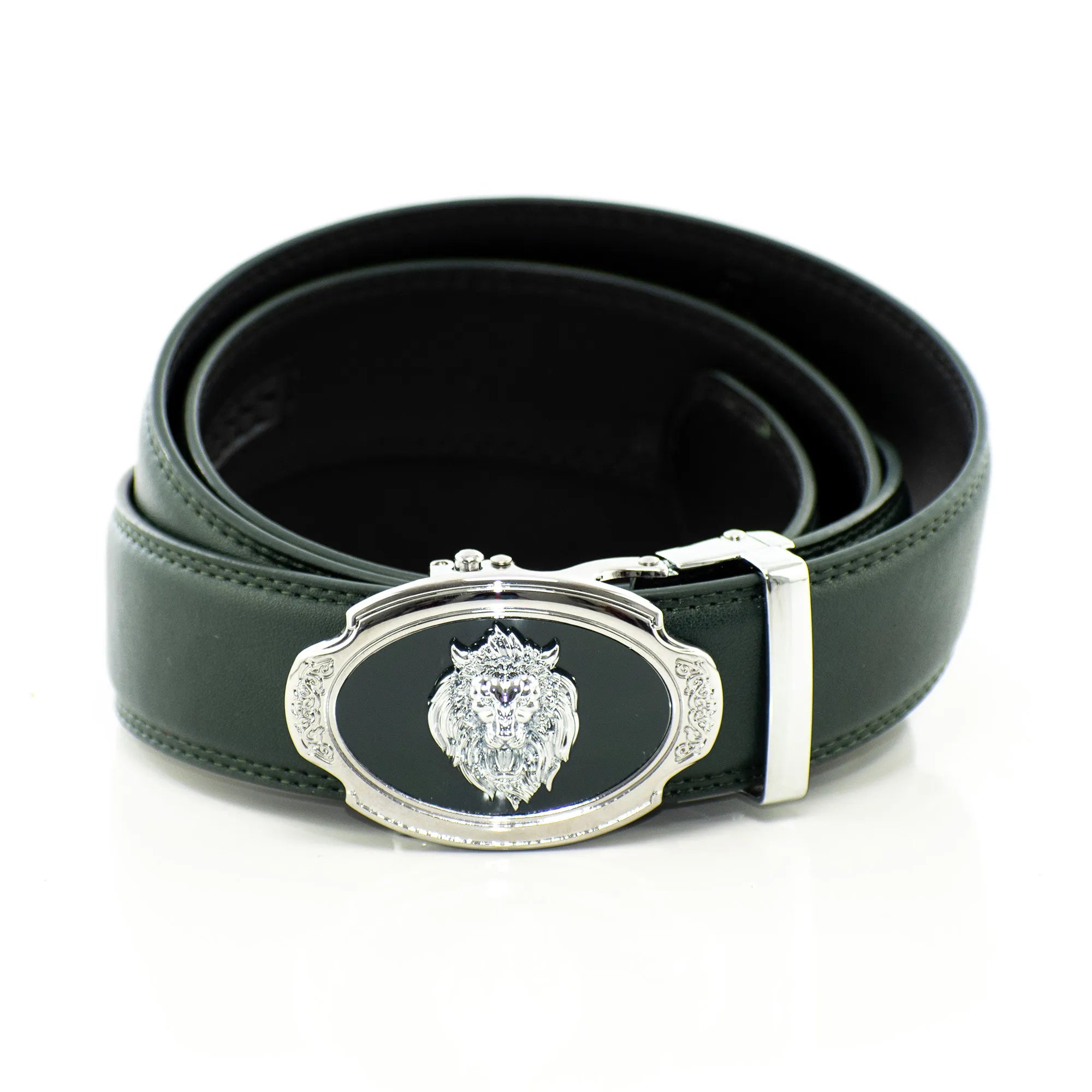 Oval Designer Lion Belt Buckle