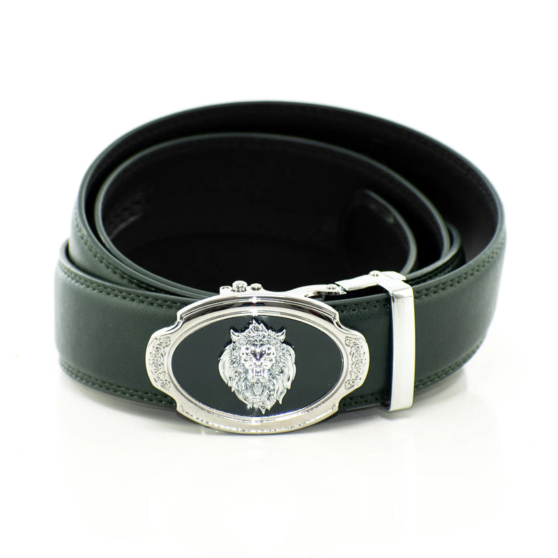 Oval Designer Lion Belt Buckle