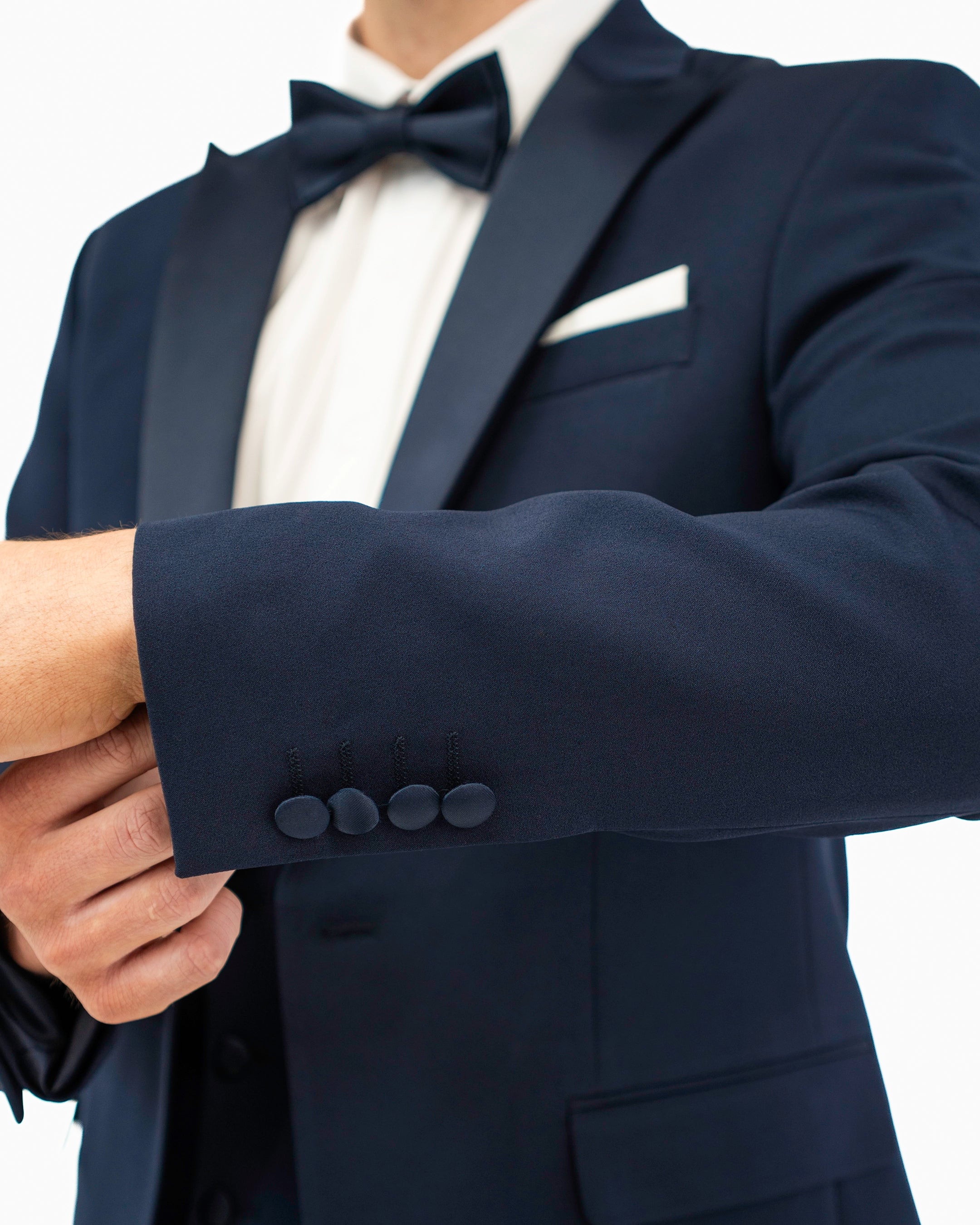 3-Piece Tailored-Fit Tuxedo with Peak Lapel
