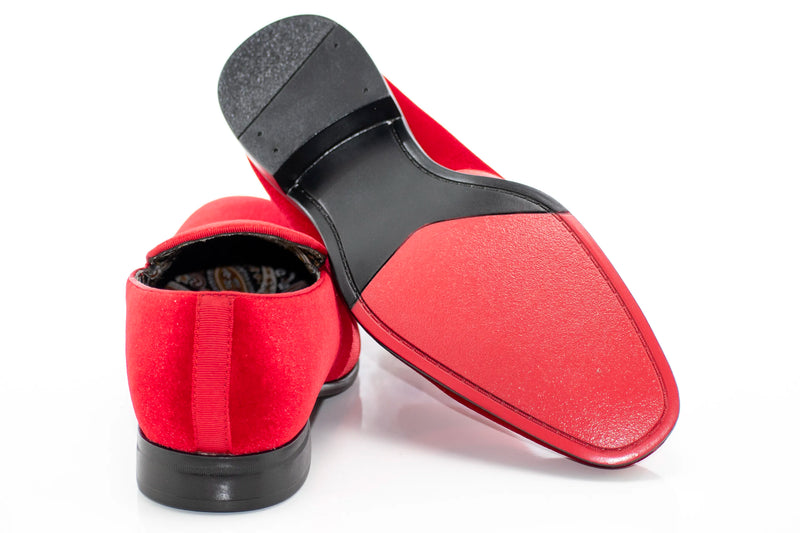 Red Velvet Smoking Loafer