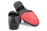 Black Glitter Smoking Loafer