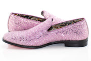 Lilac Glitter Smoking Loafer