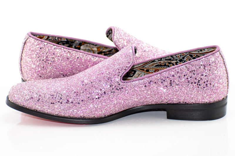 Lilac Glitter Smoking Loafer