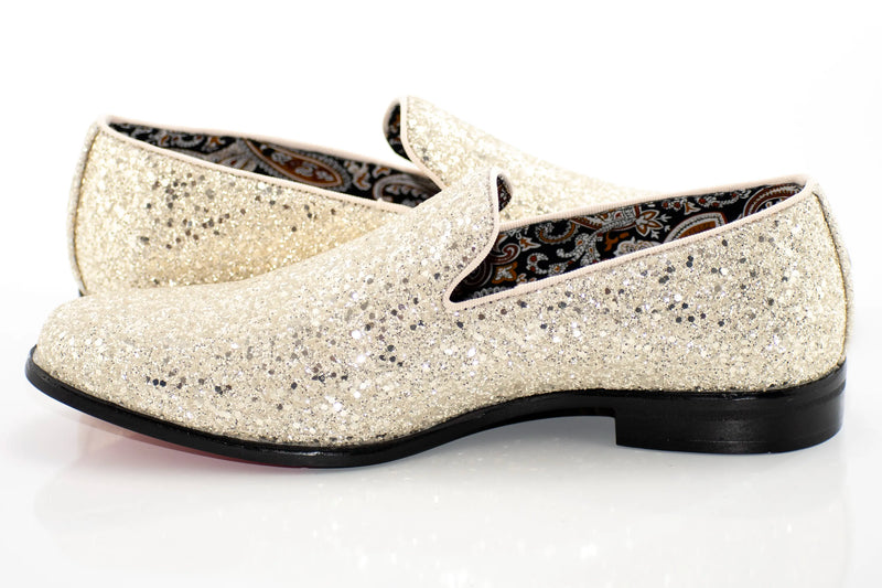 Champagne Glitter Smoking Loafer