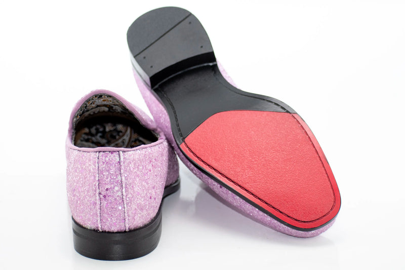 Light Purple Glitter Smoking Loafer