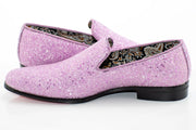 Light Purple Glitter Smoking Loafer