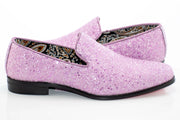 Light Purple Glitter Smoking Loafer