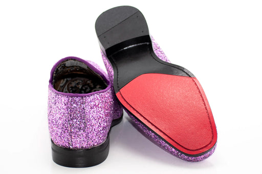 Purple Glitter Smoking Loafer