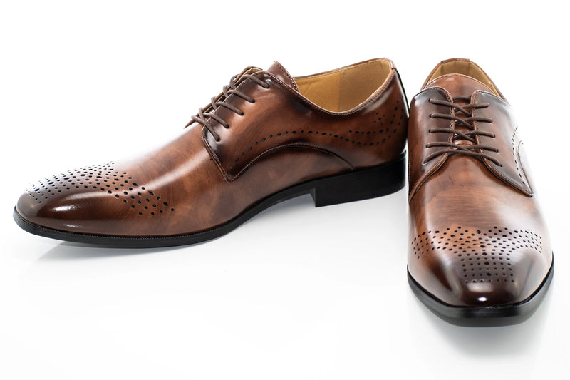 Brown Leather Dress Lace-Ups