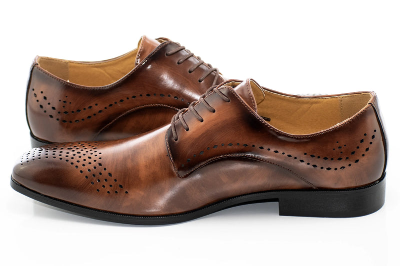 Brown Leather Dress Lace-Ups