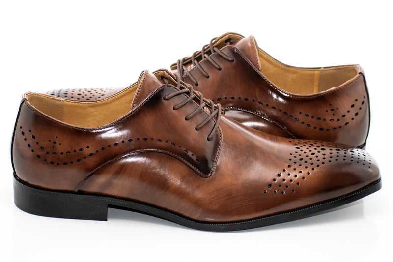 Brown Leather Dress Lace-Ups