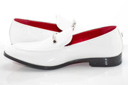 White Patent Leather Slip-On Loafers