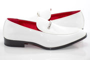White Patent Leather Slip-On Loafers