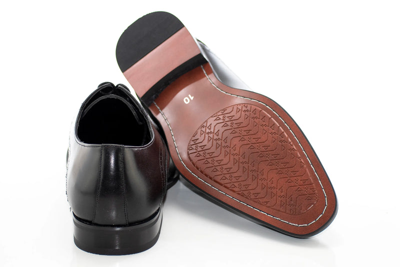 Black Brogue Oxford Lace-Ups