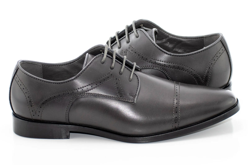 Men's Leather Cap-Toe Derby Shoe