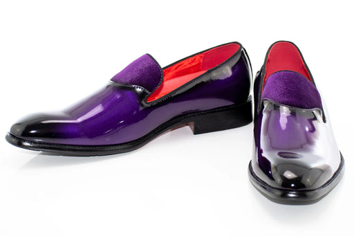 Purple Patent Leather and Velvet Loafer