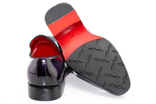 Purple Patent Leather and Velvet Loafer