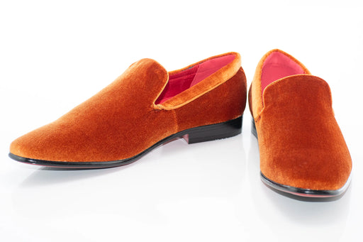 Rust Venetian Velvet Loafer