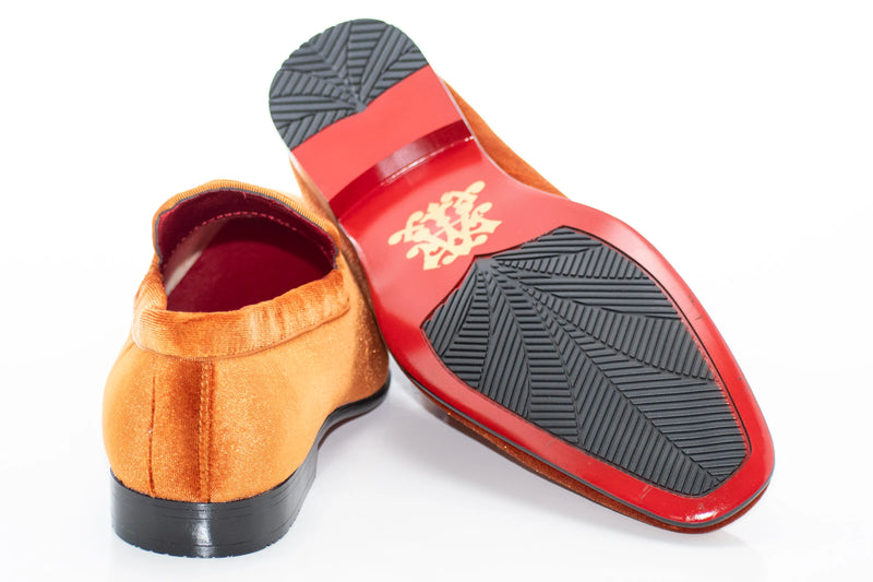 Rust Venetian Velvet Loafer