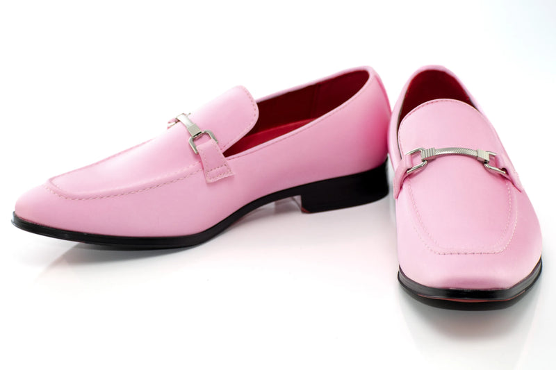 Pink Satin Apron-Toe Bit Loafer