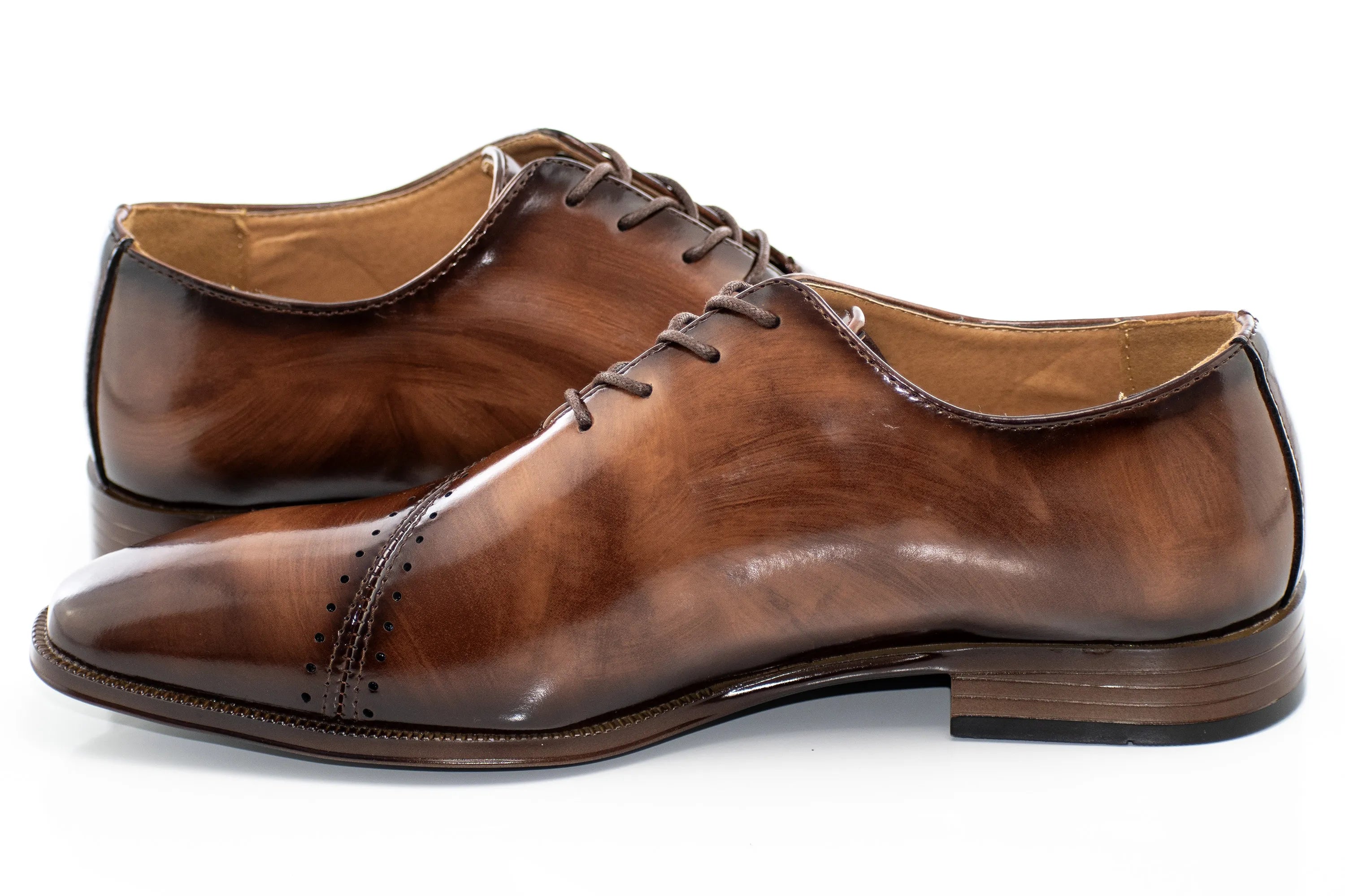 Asymmetrical Leather Oxfords