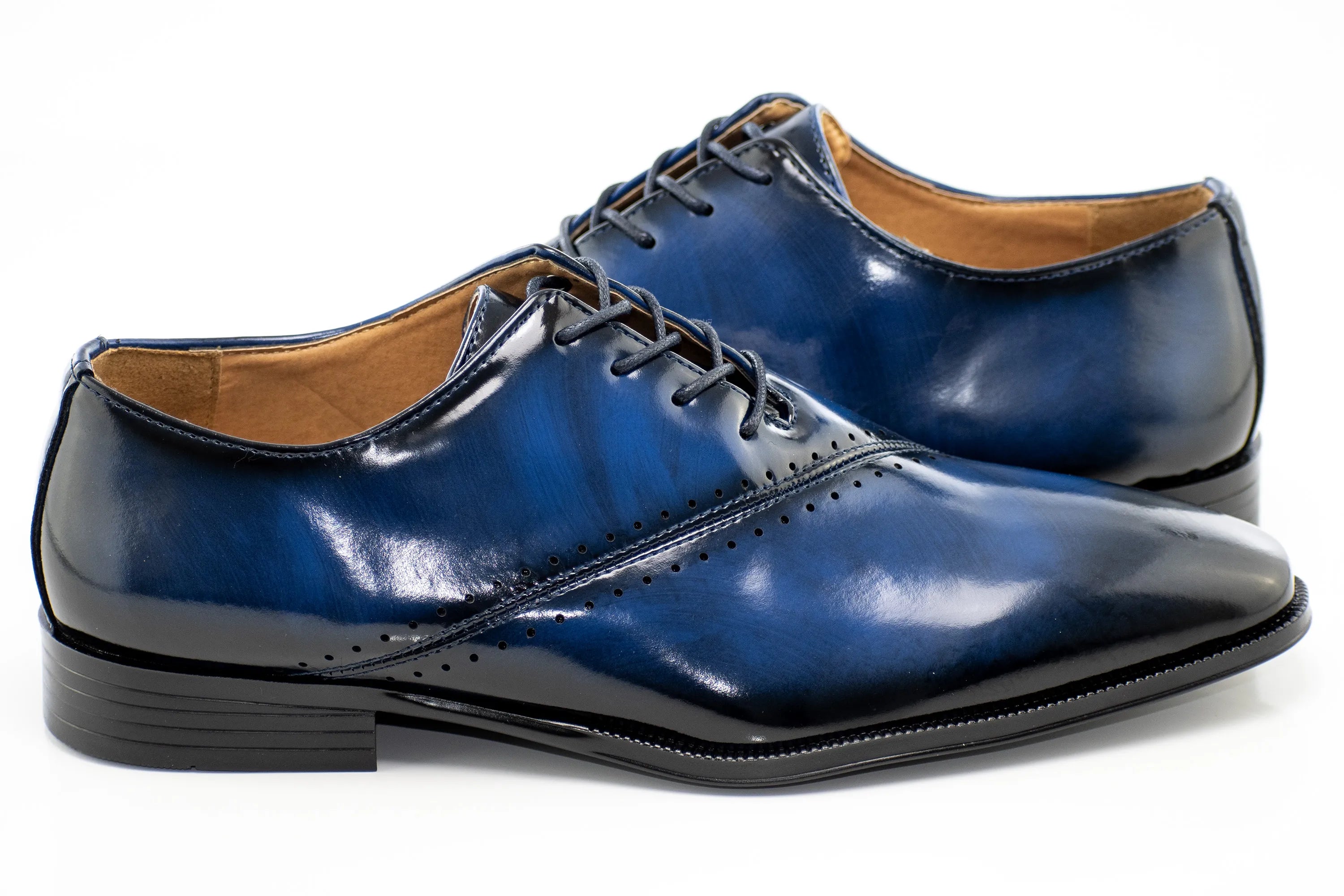 Asymmetrical Leather Oxfords