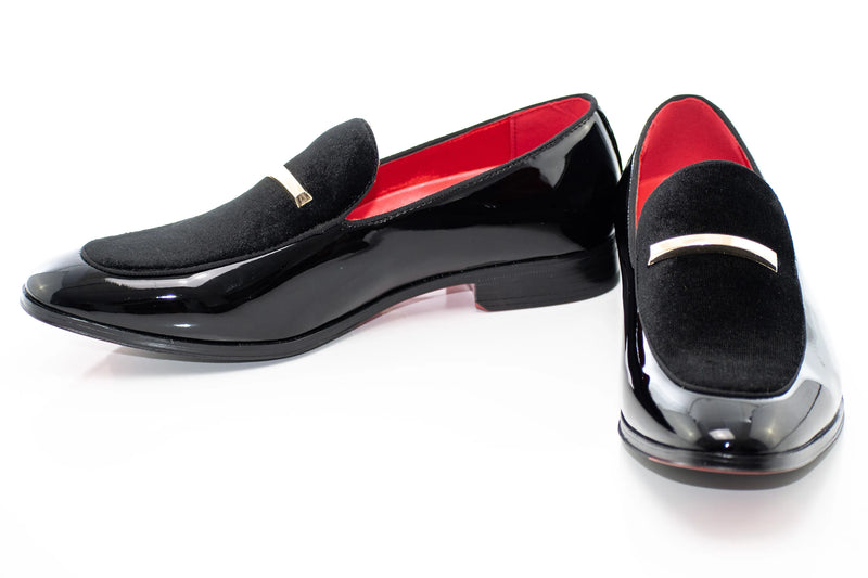 Velvet Apron-Toe Bit Loafer