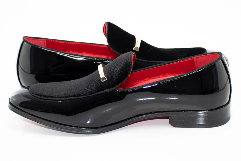 Velvet Apron-Toe Bit Loafer
