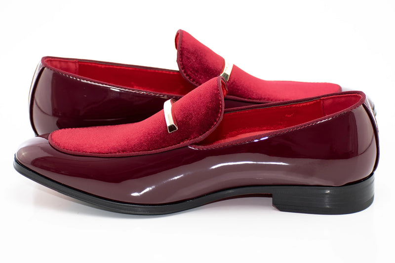 Velvet Apron-Toe Bit Loafer