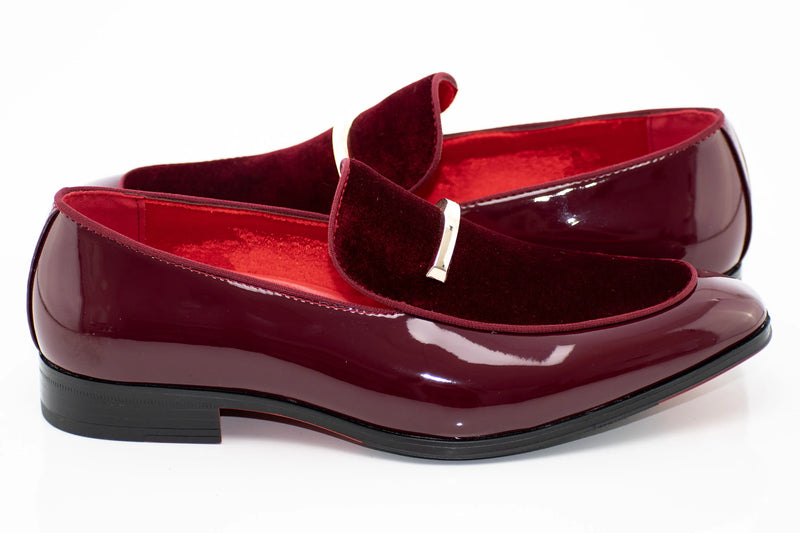 Velvet Apron-Toe Bit Loafer