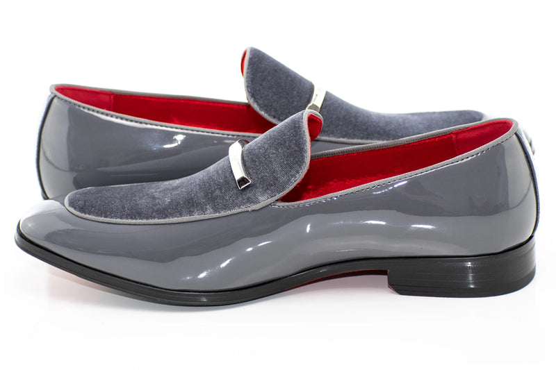 Velvet Apron-Toe Bit Loafer