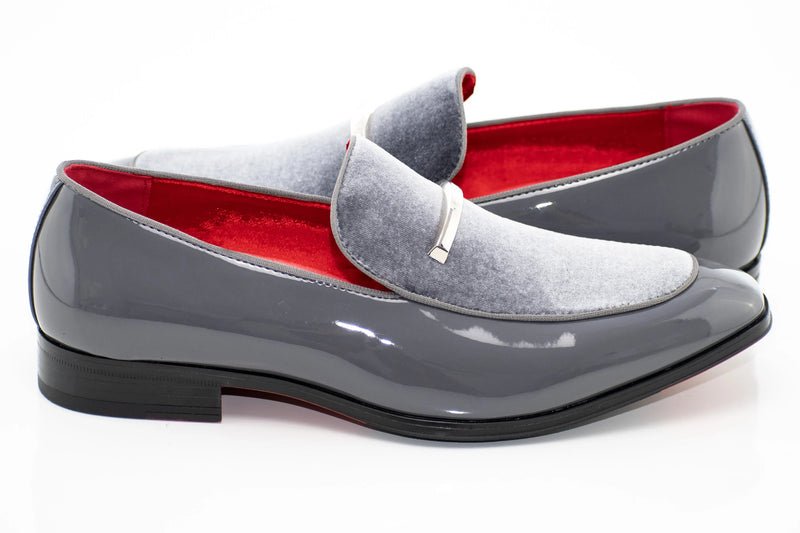 Velvet Apron-Toe Bit Loafer