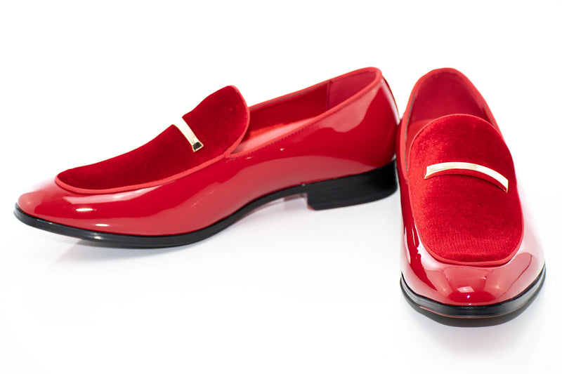 Velvet Apron-Toe Bit Loafer