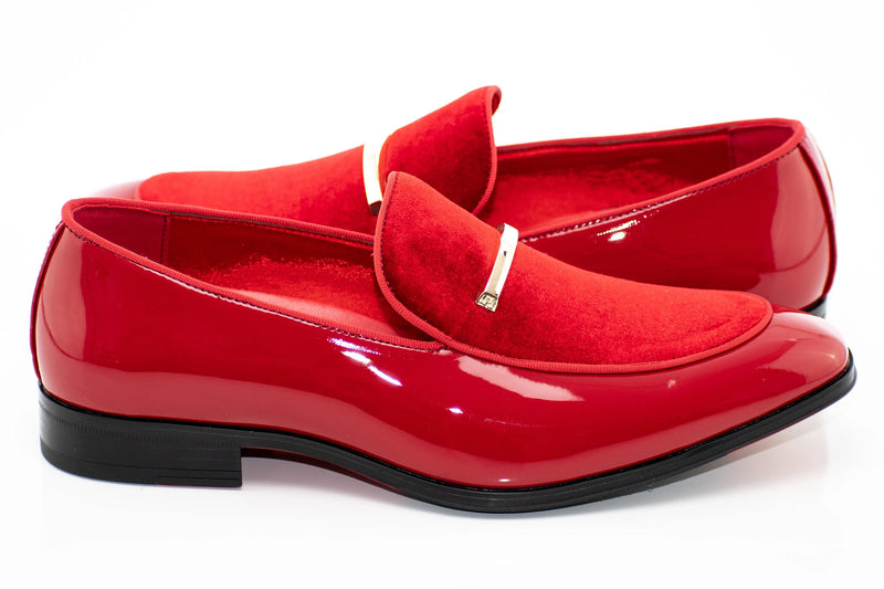 Velvet Apron-Toe Bit Loafer