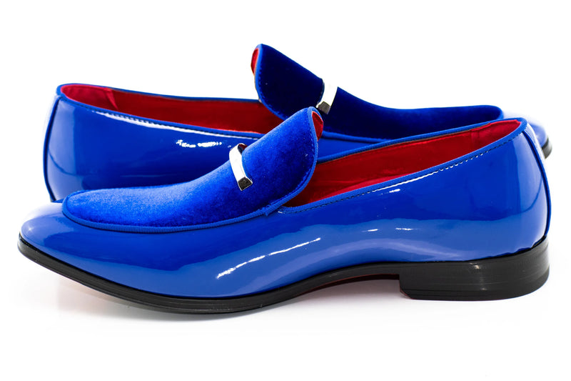 Velvet Apron-Toe Bit Loafer