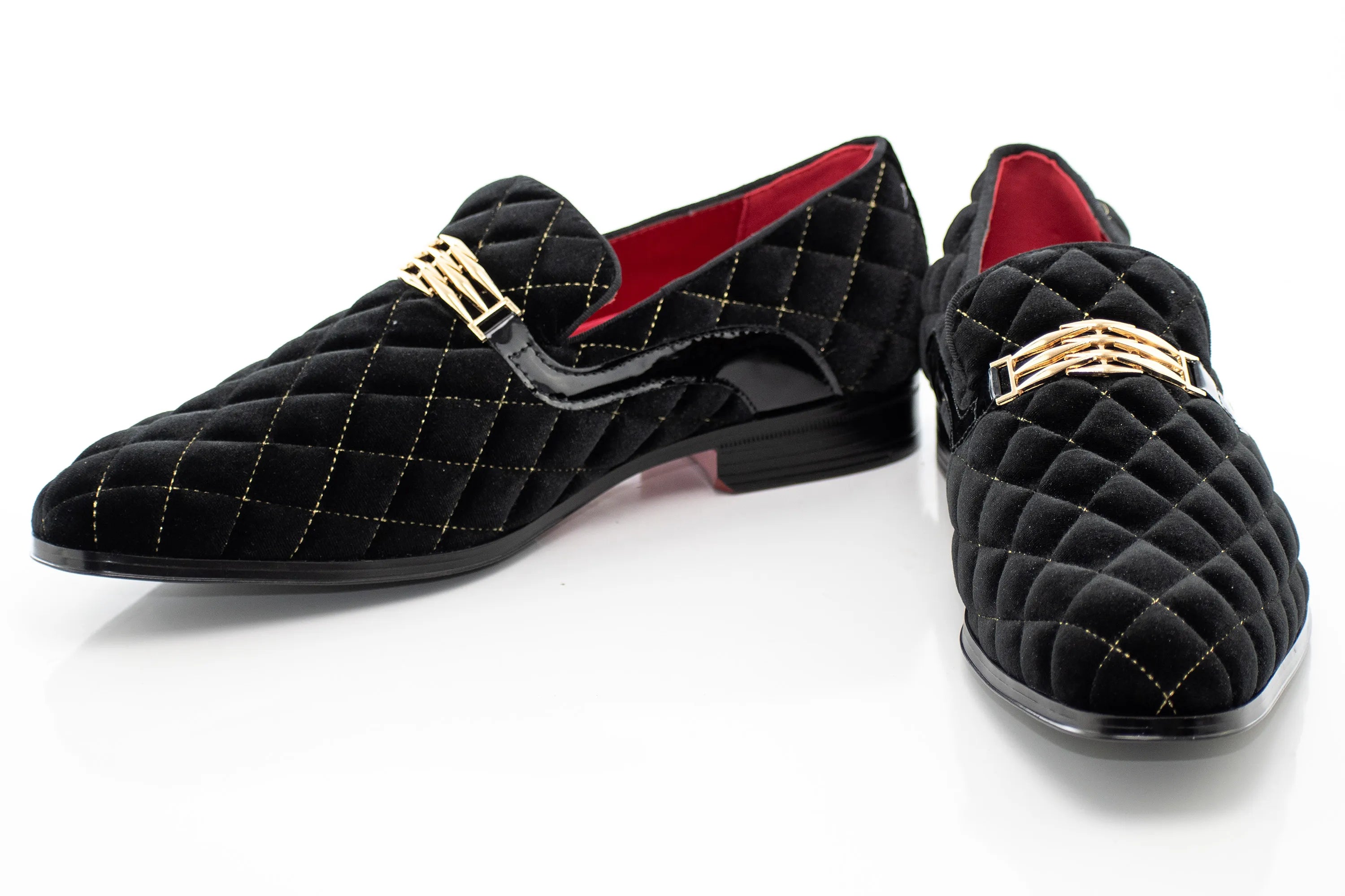 Quilted Velvet Gold-Bit Loafer
