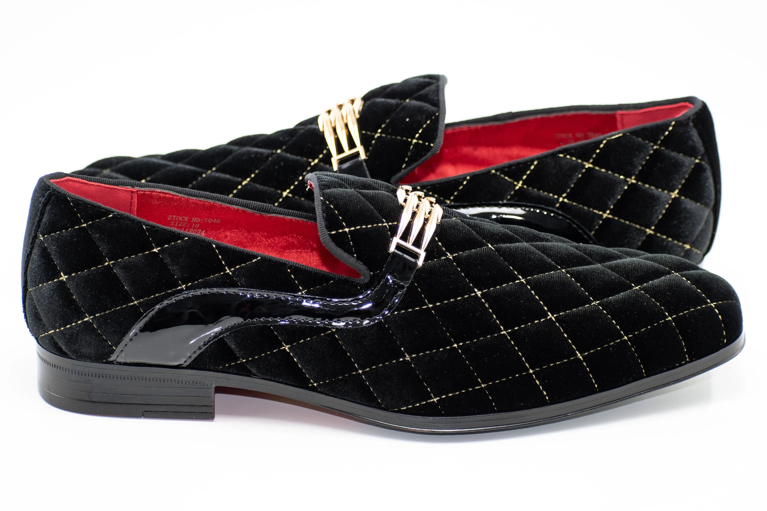 Quilted Velvet Gold-Bit Loafer
