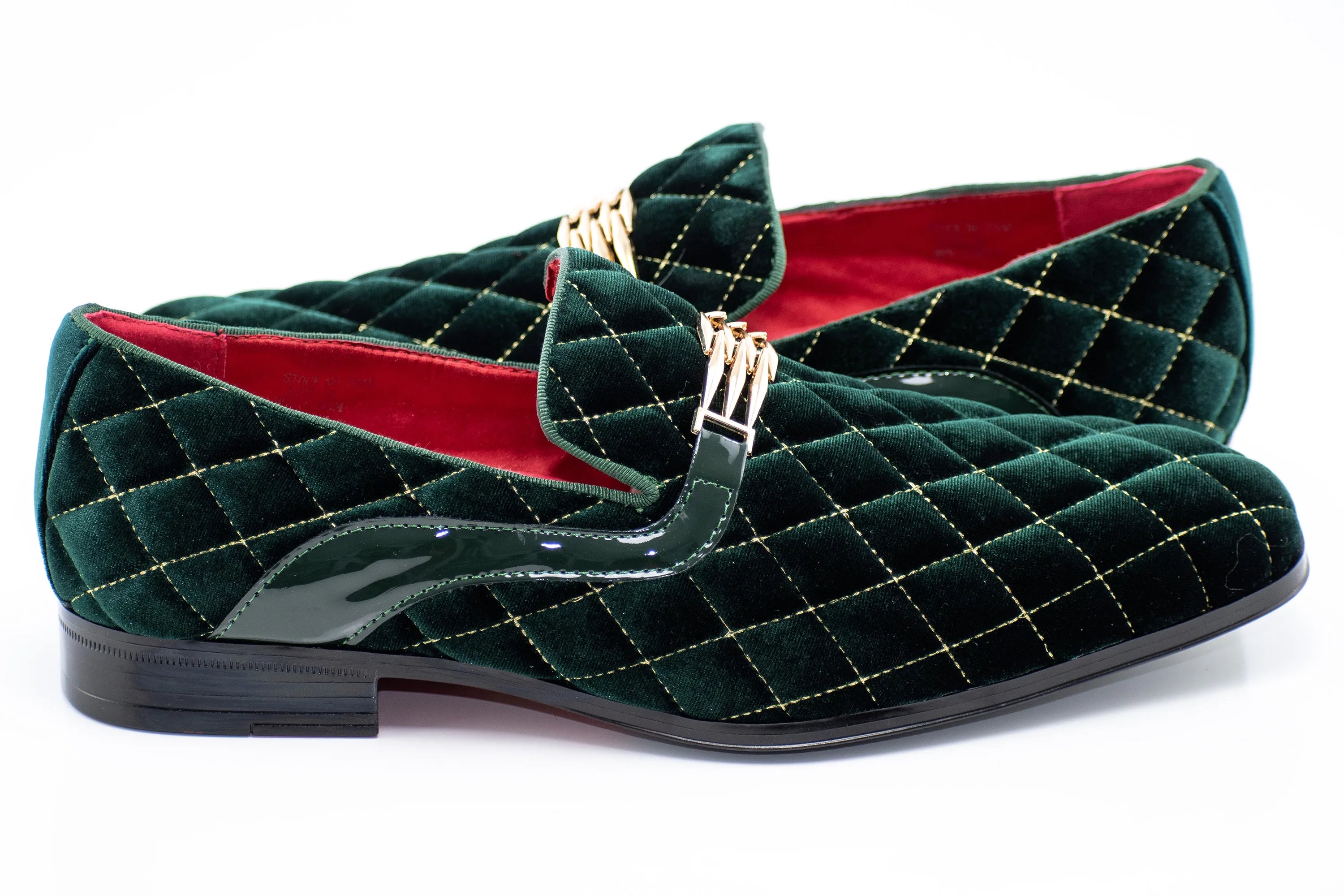 Quilted Velvet Gold-Bit Loafer