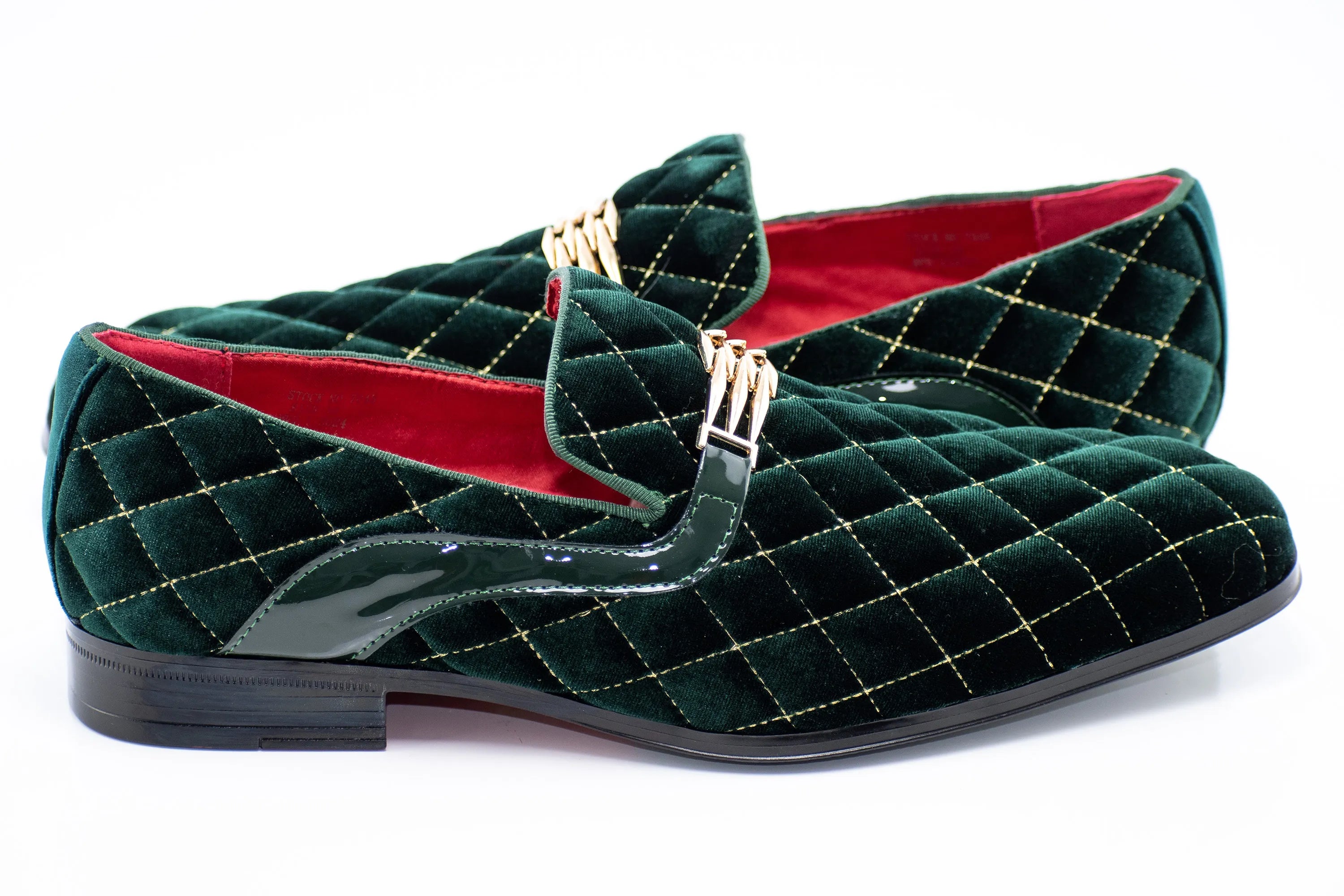 Quilted Velvet Gold-Bit Loafer