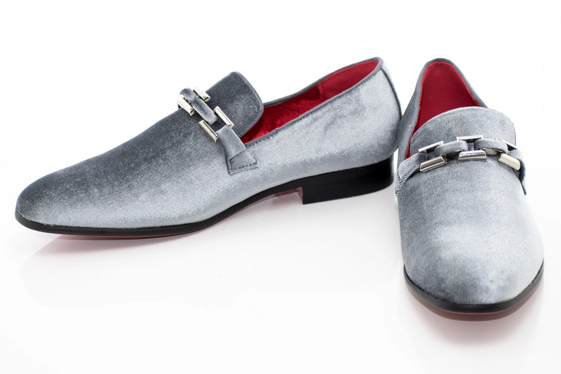 Velvet Chain-Bit Smoking Loafer