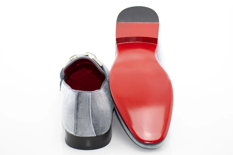 Velvet Chain-Bit Smoking Loafer