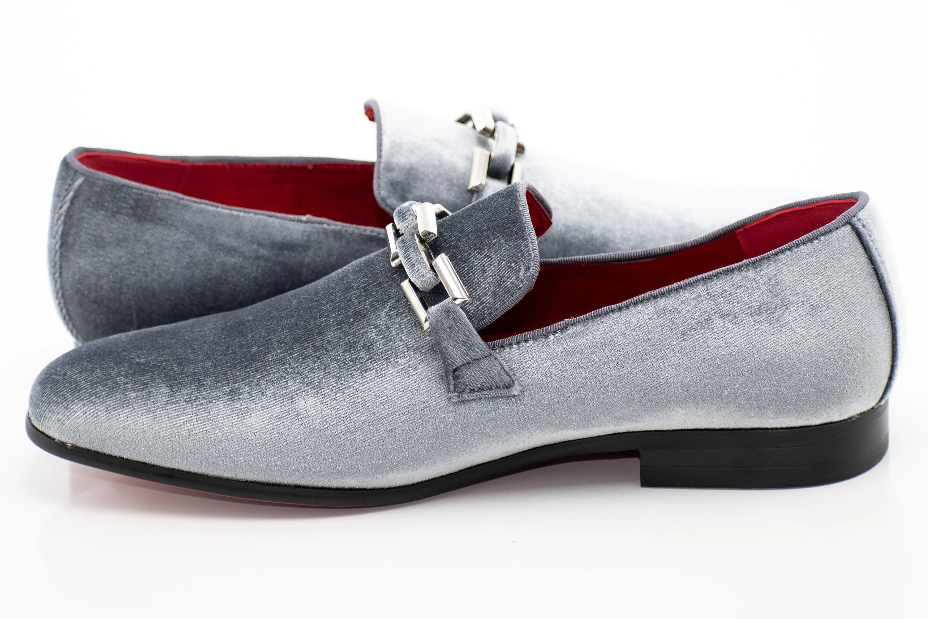 Velvet Chain-Bit Smoking Loafer