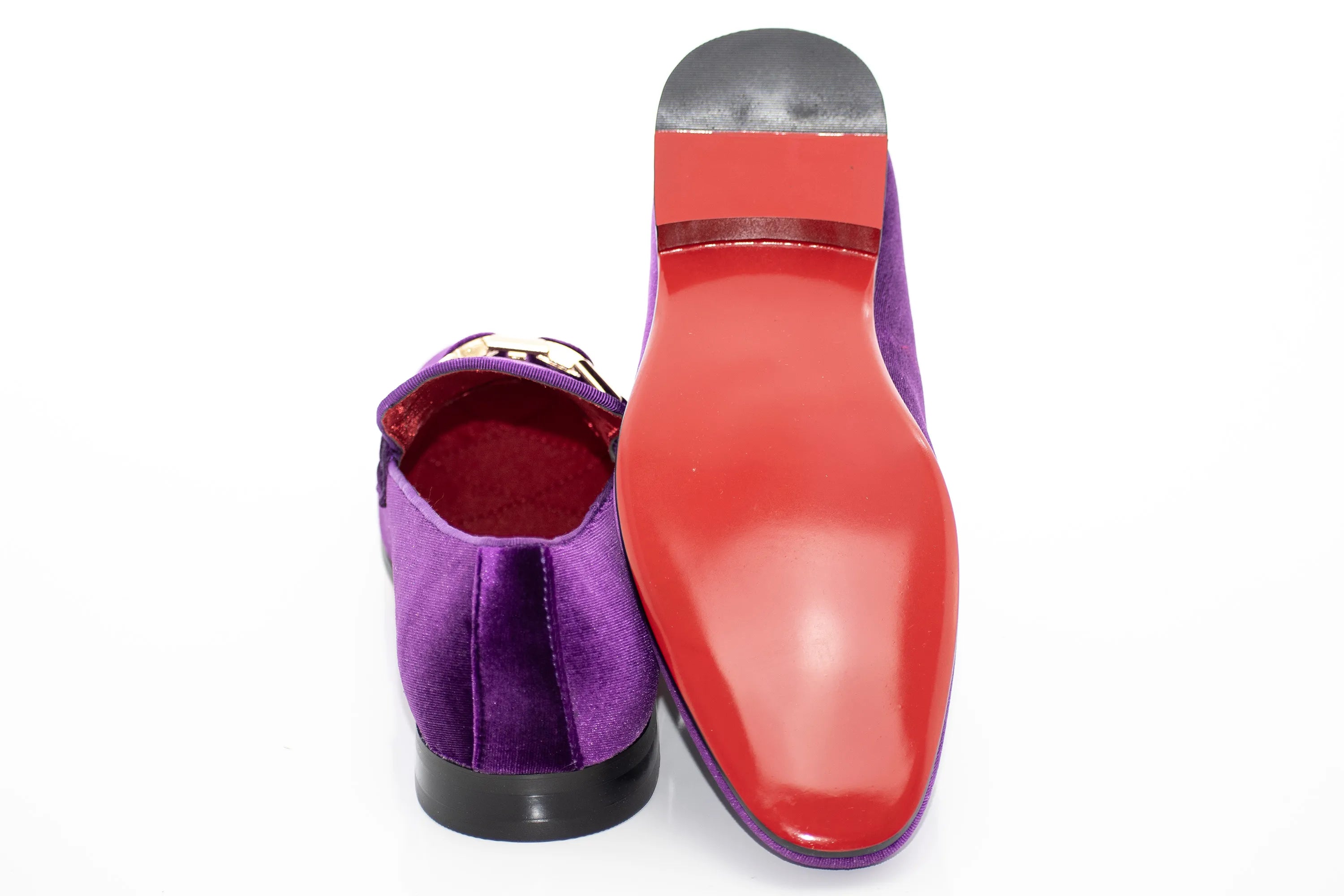 Velvet Chain-Bit Smoking Loafer