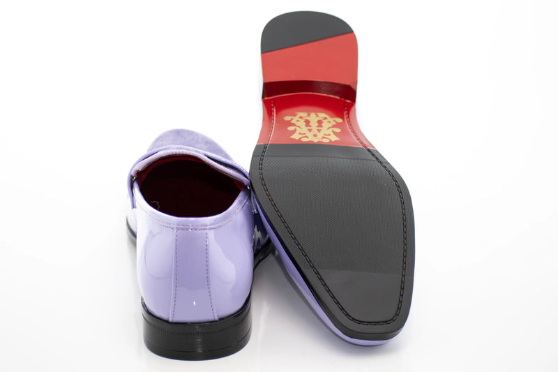 Floral Embossed Velvet Apron-Toe Penny Loafer