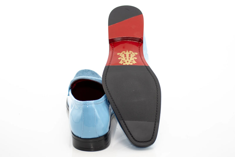 Floral Embossed Velvet Apron-Toe Penny Loafer