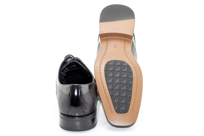 Black Quarterline Derby Lace-Ups